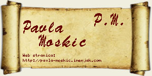 Pavla Moskić vizit kartica